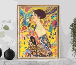 Klimt’s “Lady with a Fan” surpasses $108 million to become Europe’s most expensive painting.